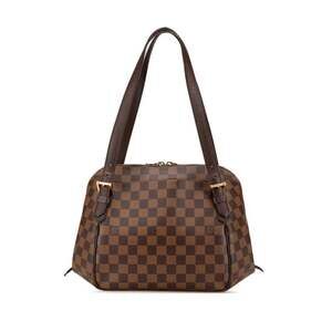 LOUIS VUITTON Authentic Brown Damier Leather Tote Bag